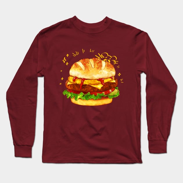 I LOVE BURGERS! Long Sleeve T-Shirt by Rounder